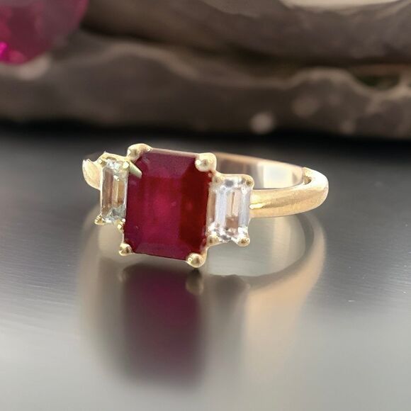 Natural Ruby Sapphire Ring 6.5 14k Y Gold 2.51 TCW Certified $3,950 310636 - Picture 12 of 16